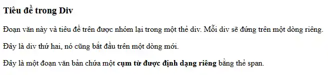 Thẻ div, span